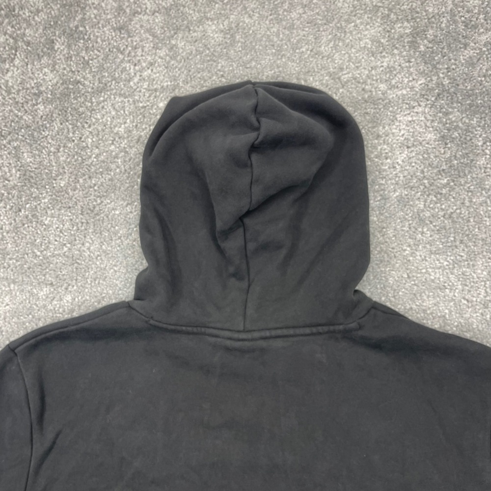 Puma Hoodie Mens XL Black Red Textured Logo Graphic Fleece Long Sleeve - Picture 6 of 14